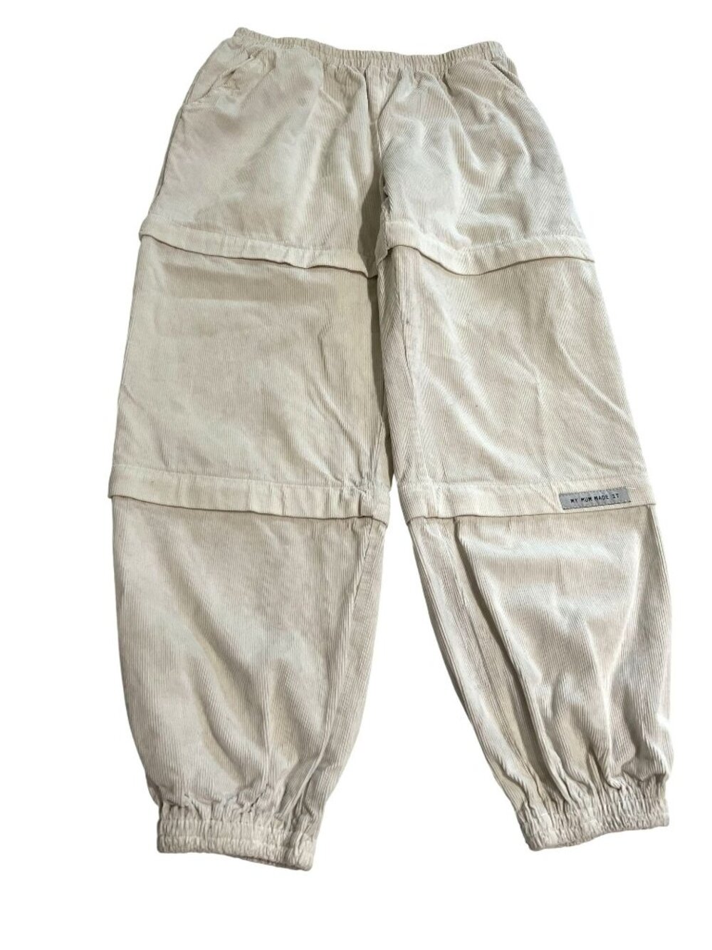 My Mum Made It Corduroy Joggers in White